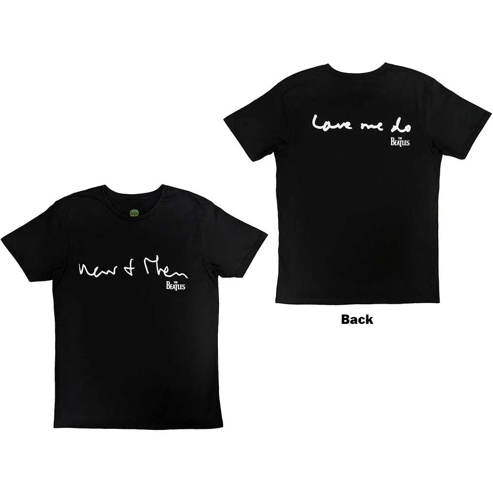 THE BEATLES UNISEX T-SHIRT: NOW & THEN (BLACK)