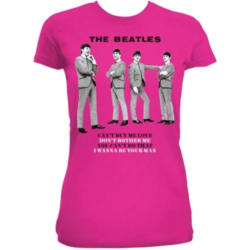 T-Shirt The Beatles "Can't Buy Me Love" - Taille L (Youth) - Rouge - Coton - Occasion Très Bon État