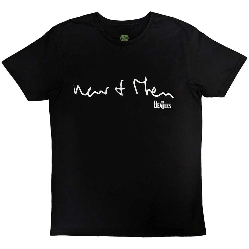 THE BEATLES UNISEX T-SHIRT: NOW & THEN (BLACK)