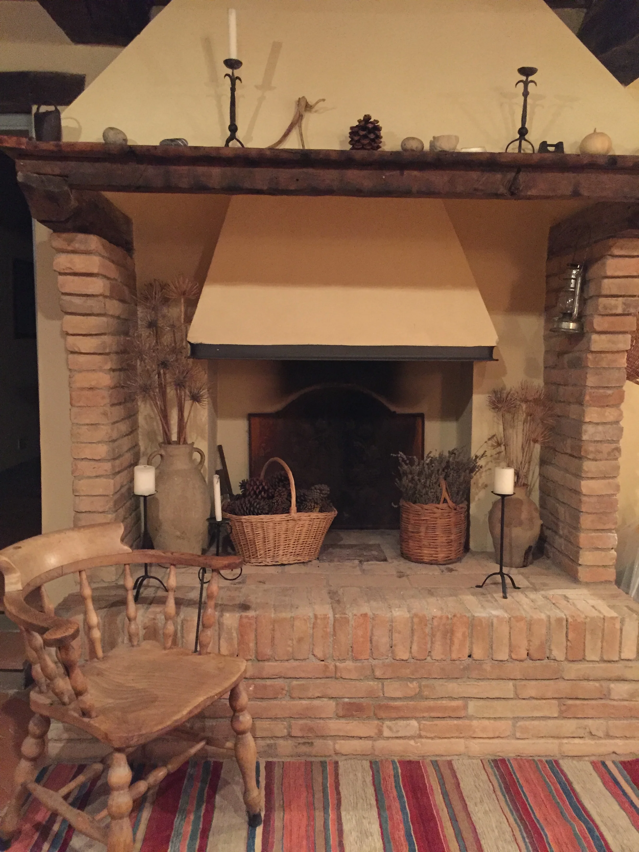 Farmhouse Kitchen open fire