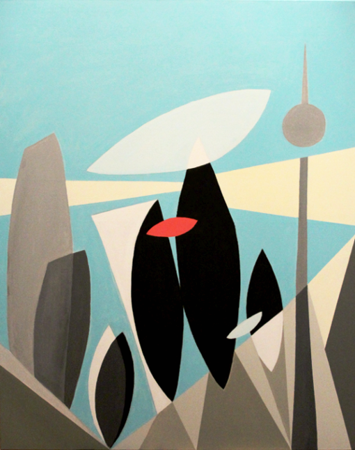 "Three of a kind (family)" (80x100 cm), acrylic over canvas
