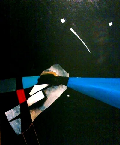 "Pulsión II" (70x55 cm), acrylic over canvas