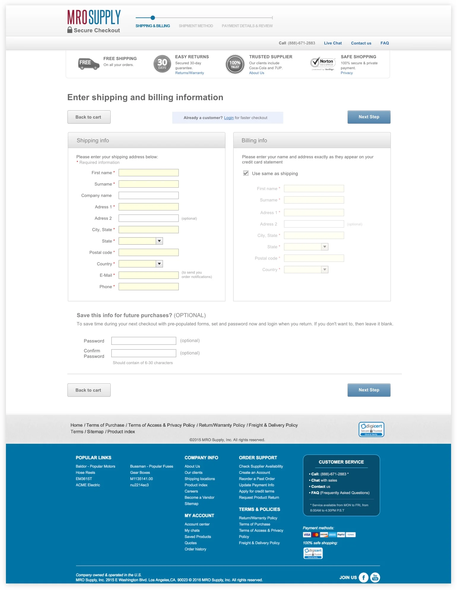 Nueva versión: Checkout