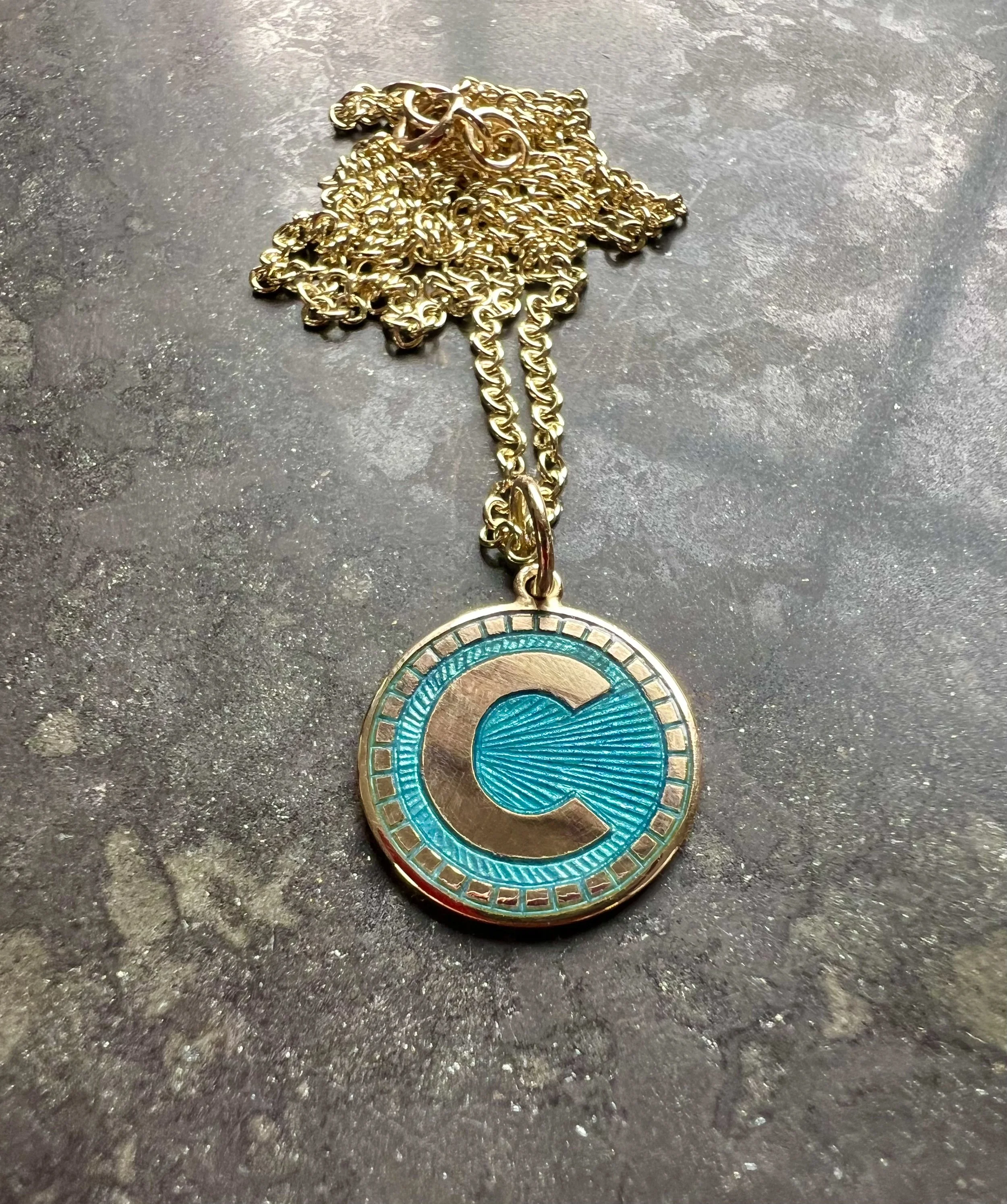 Inital Gold Charm without diamonds