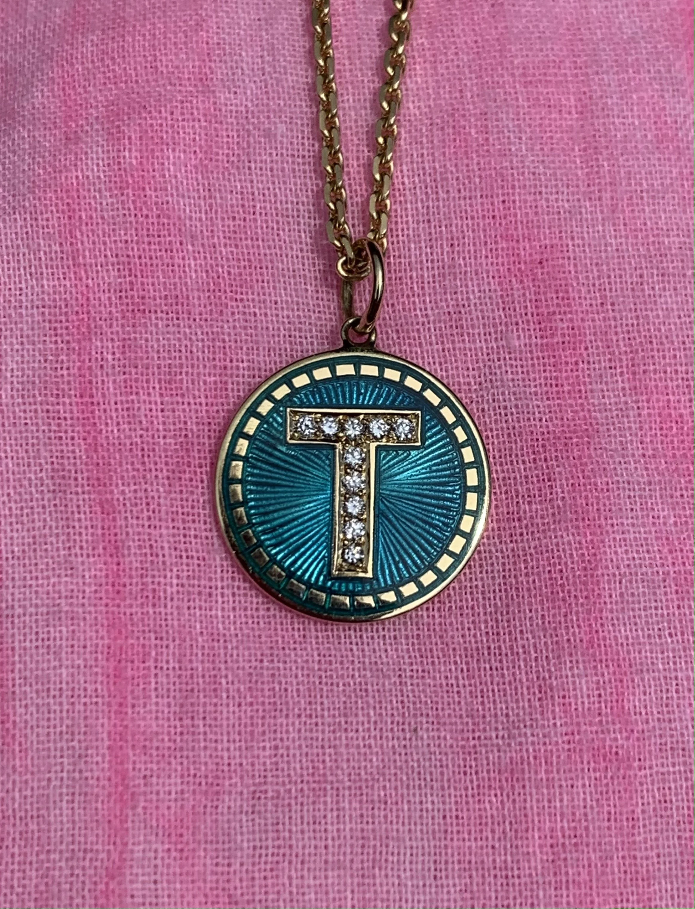 Inital Gold Charm with diamonds (Copy)