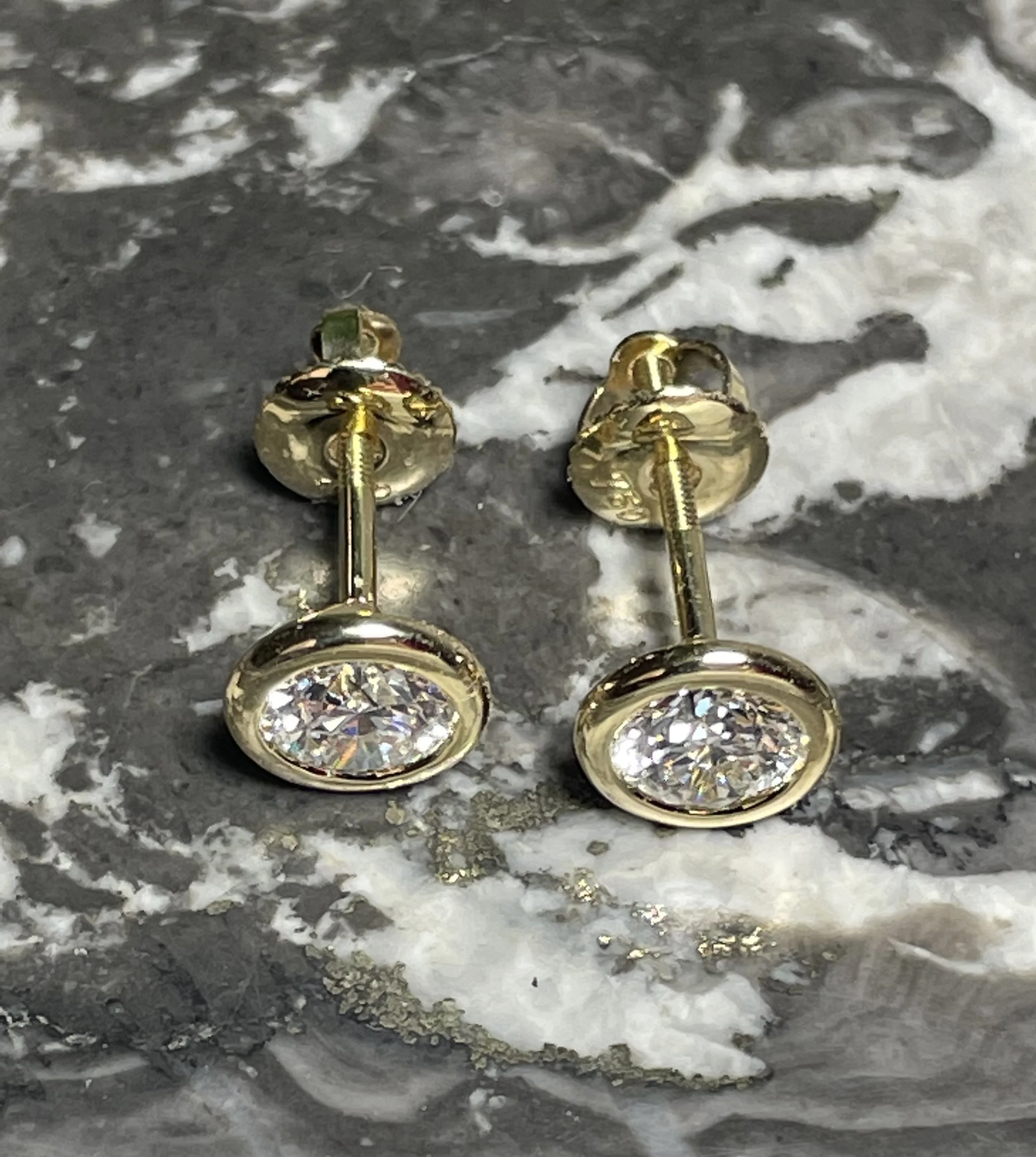 Diamond stud earrings