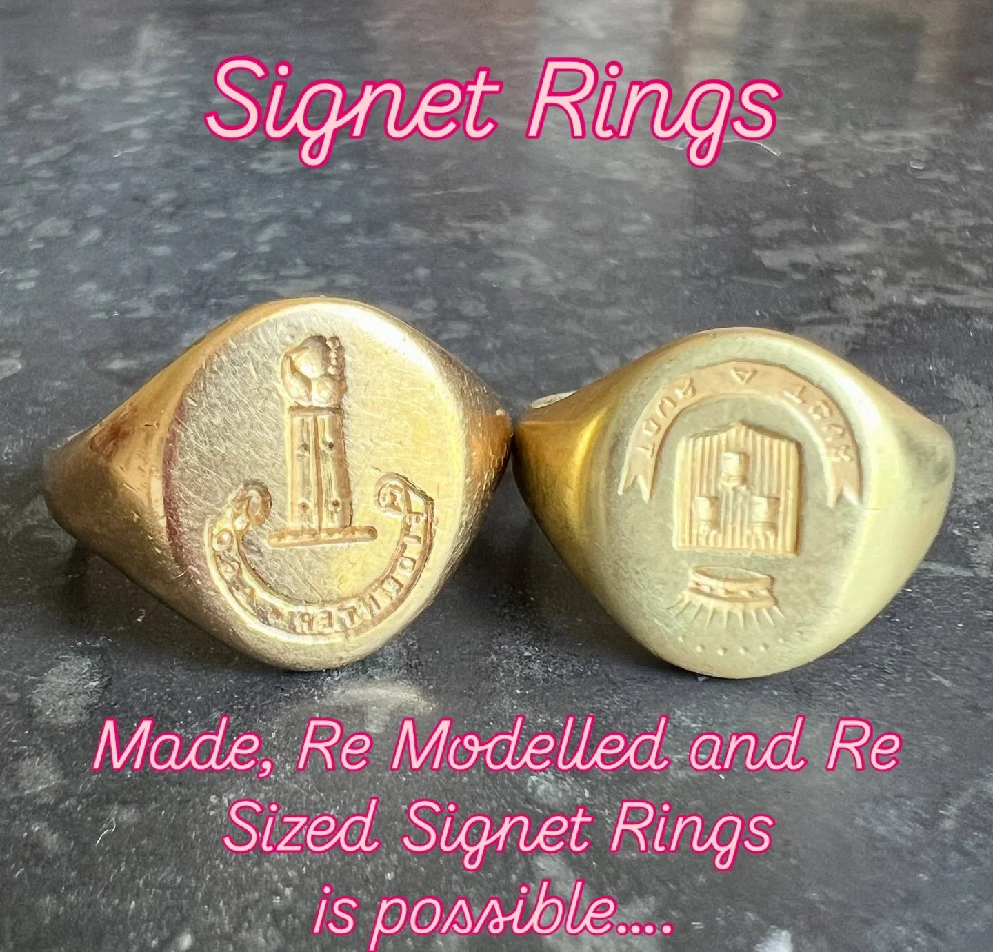 Men&rsquo;s Signet Rings - Custom Made, Resized and Re modelled is a service I can do&hellip;

#signetrings #signet #familycrest #heirloom #heirloomjewellery #cassiajewellery