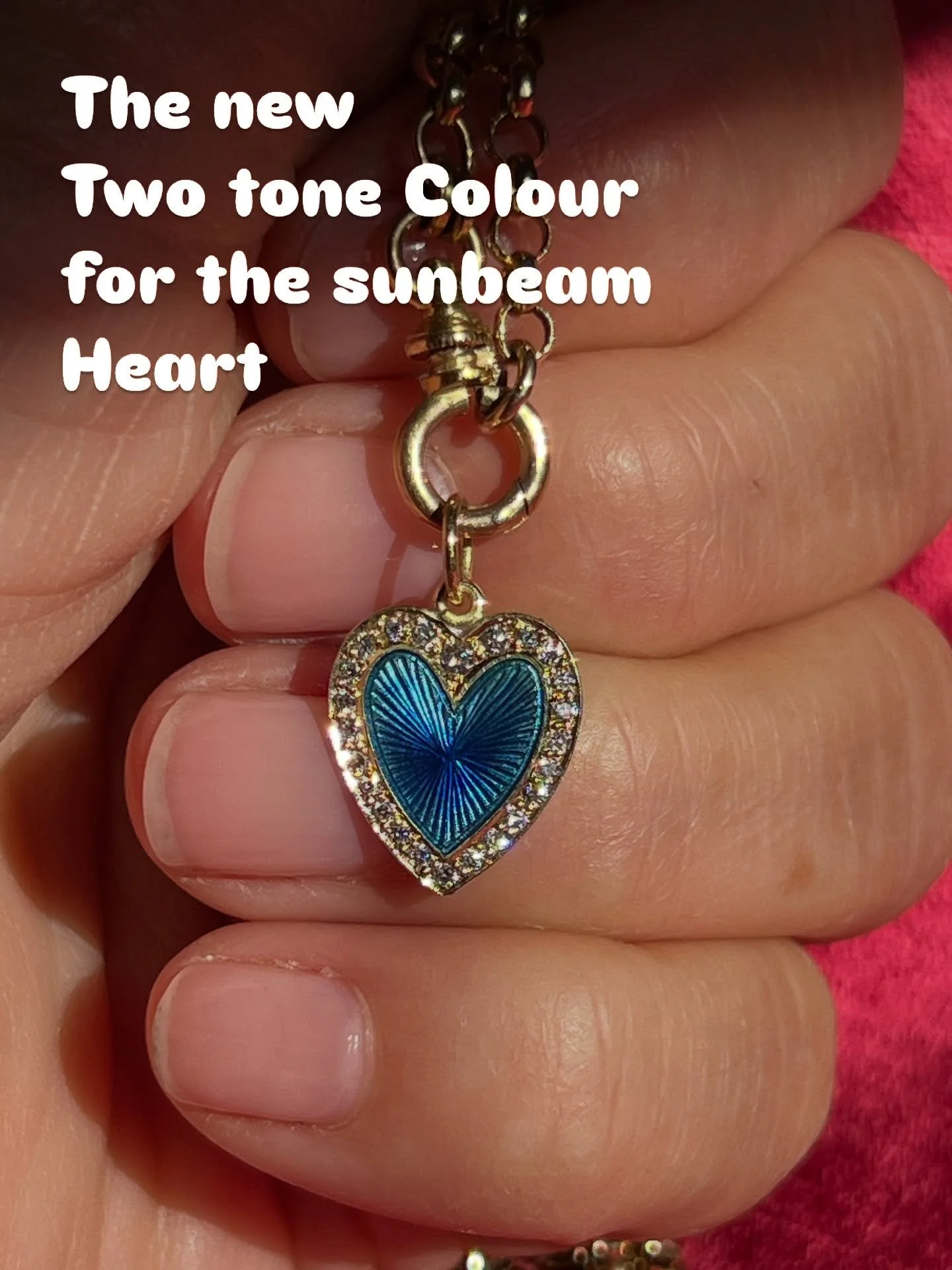 💙🩵The latest Colour to my 
Sunbeam Heart Collection 💙🩵 it&rsquo;s a mix of royal blue and pale blue on 18k gold with a diamond surround&hellip;

#heartjewellery #goldenameldiamondheart #heart #goldheart #diamondheart #enamelheart #love #cassiajew
