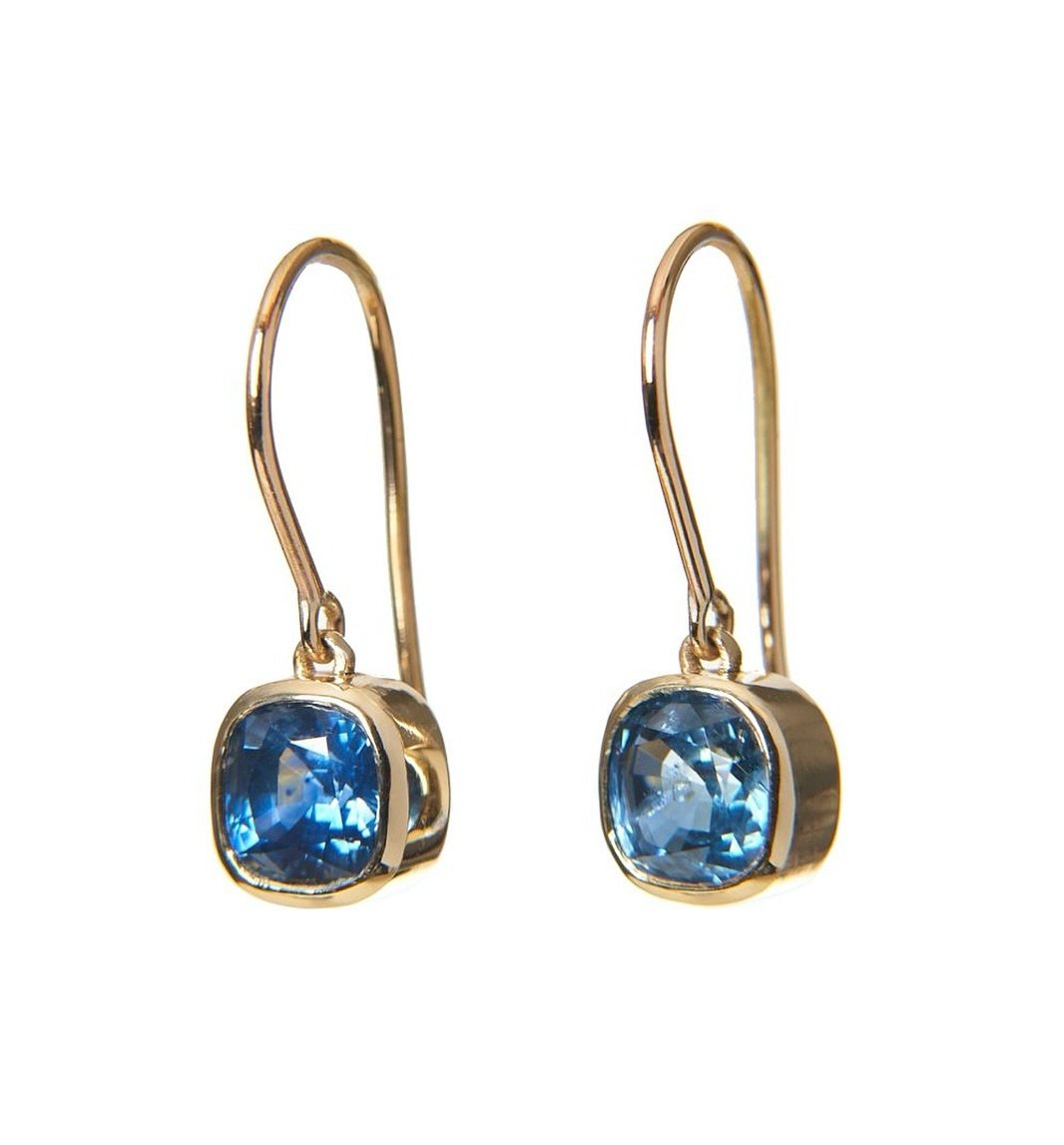 Montana Sapphires set in gold #earrings #sapphire