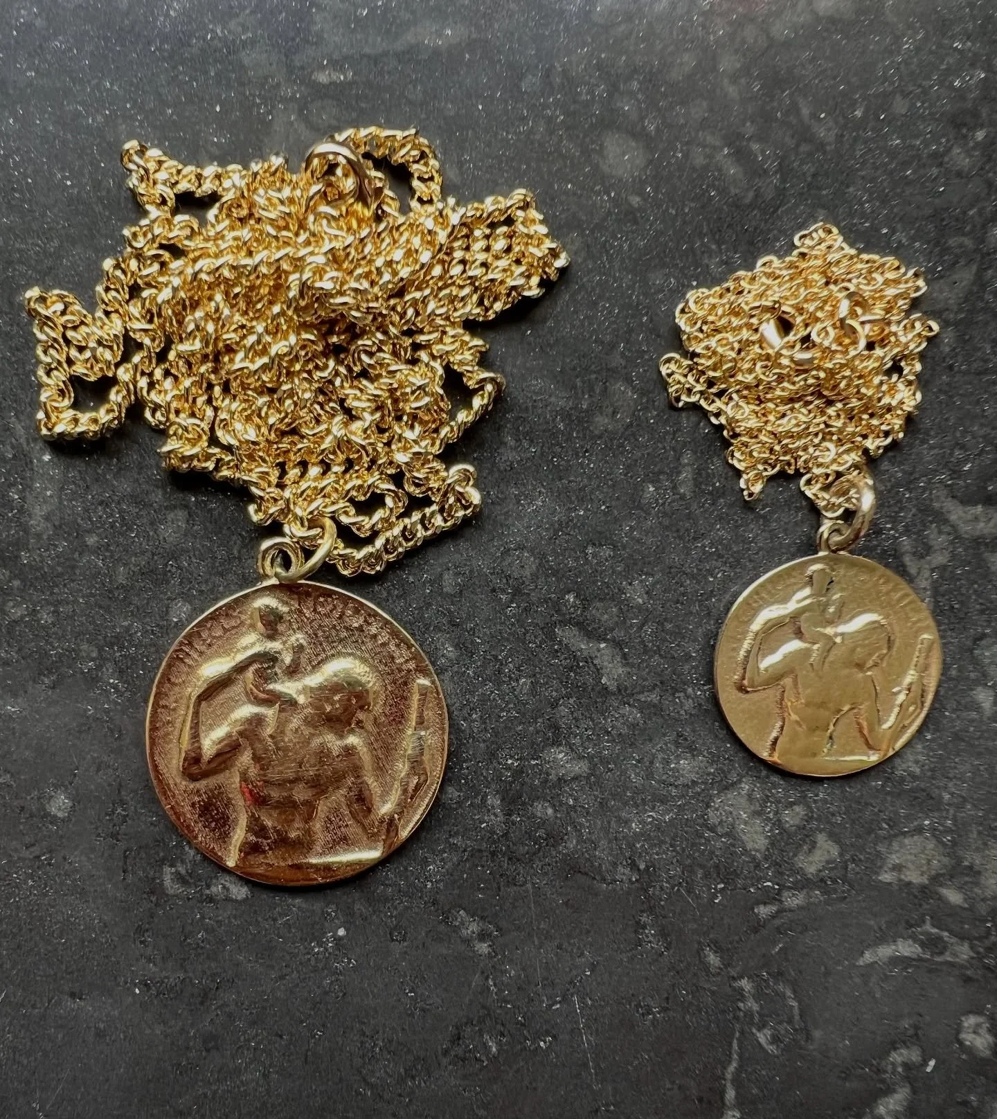 For all those travellers who are about to set off - I have a silver St. Christopher in stock&hellip; 
DM me x