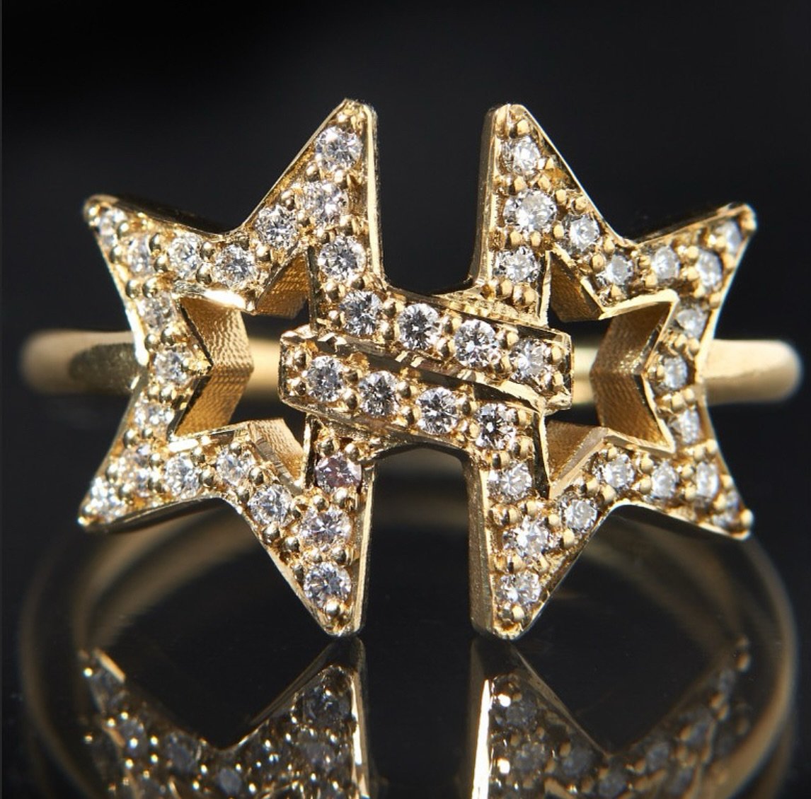 &bull;&bull;Double Trouble Star Ring&bull;&bull;

18k yellow Gold and Diamonds

&bull;Made to Order&bull; DM me&bull;

#doublestar #starring #ring