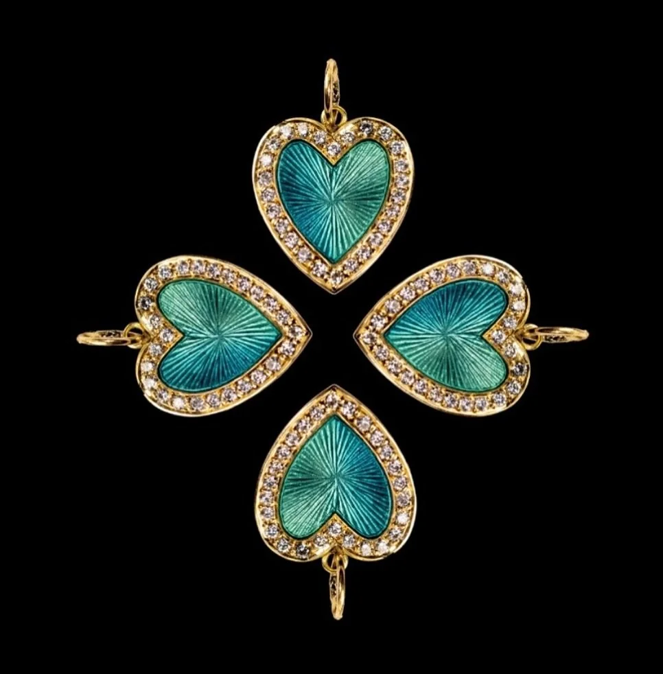 🩵Just some turquoise enamel and diamond love 🩵

#enamelheartpendant #enameljewellery