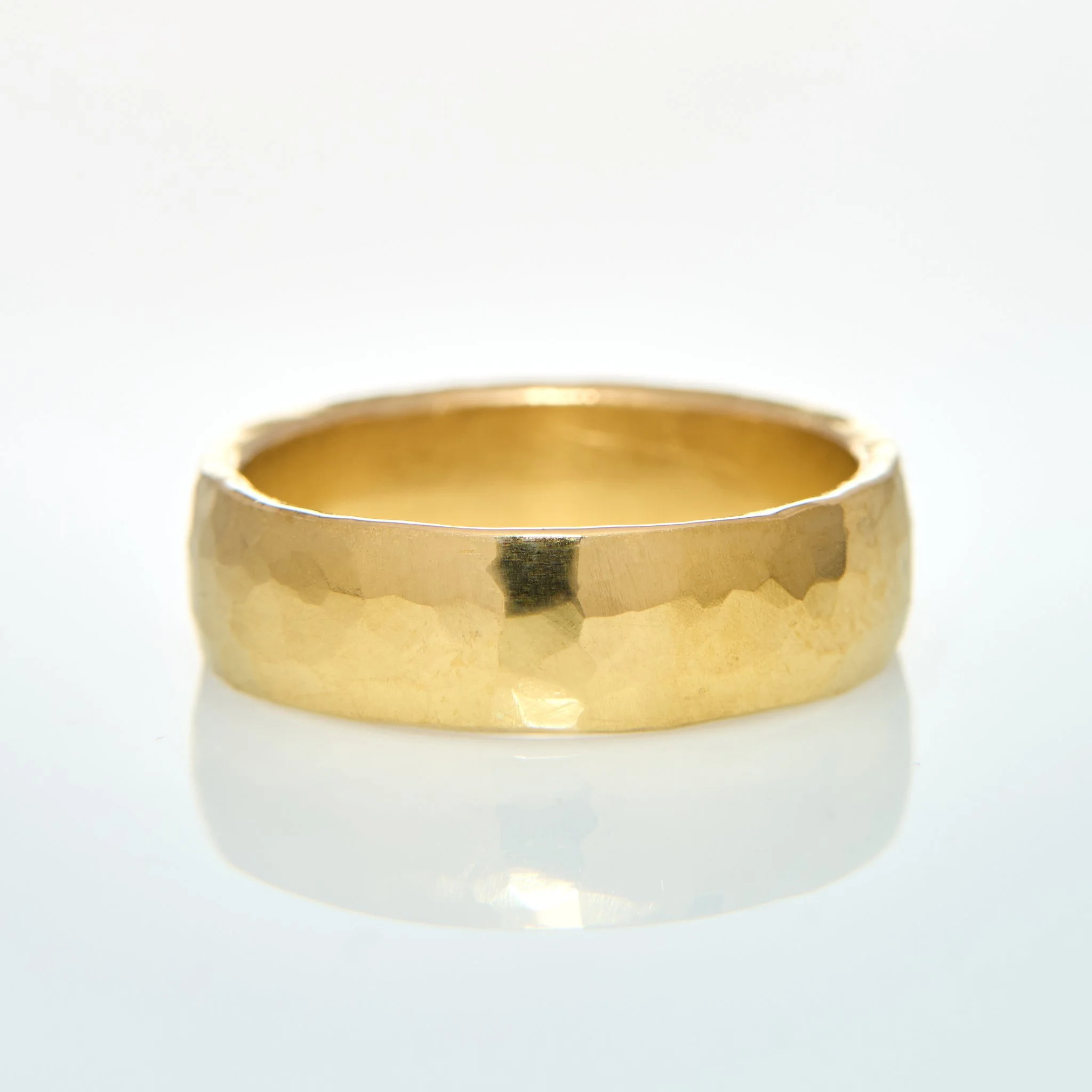 Wide Gold Hammered Ring.jpg