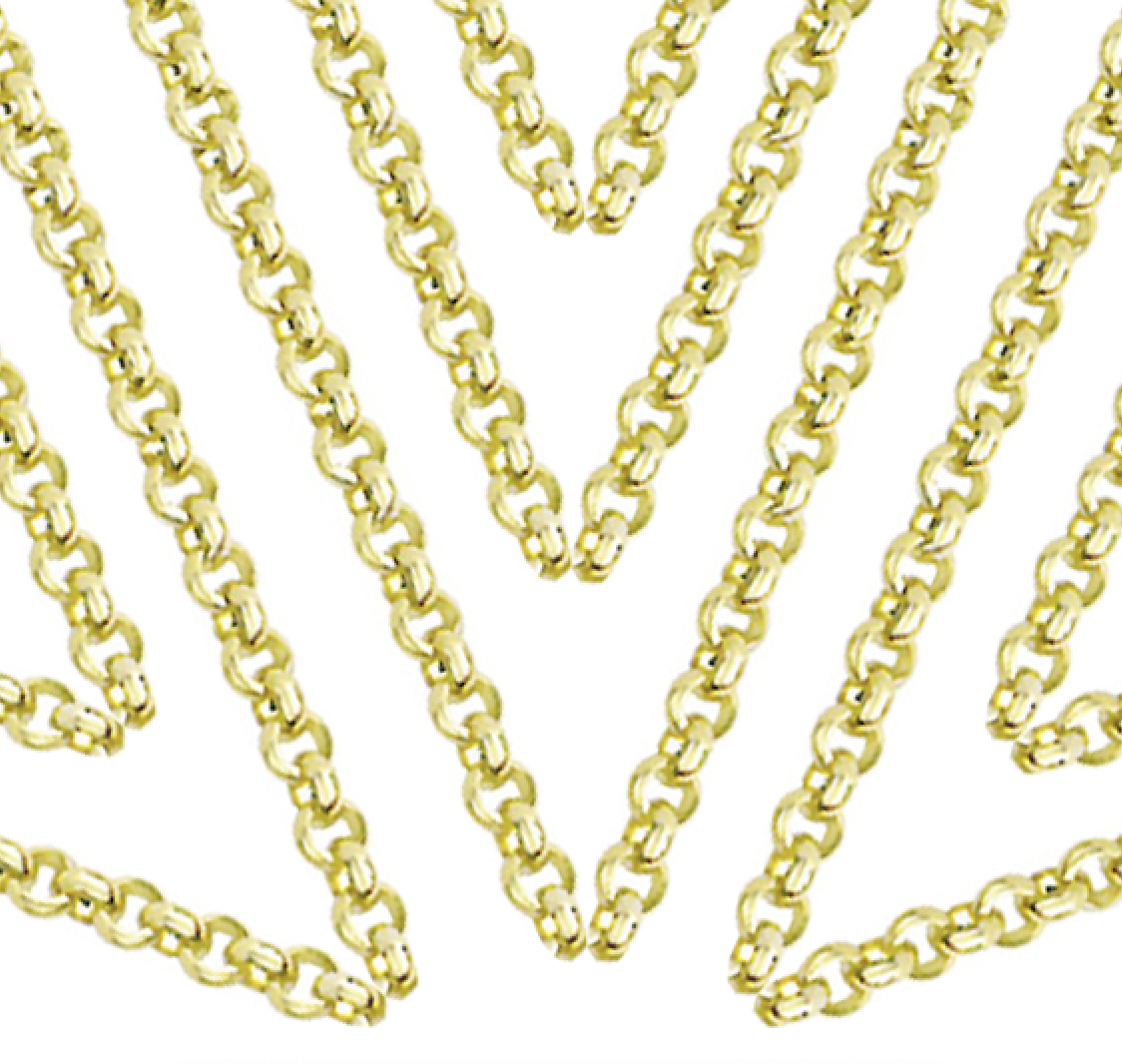 18k and 9k Gold Belcher Chain Necklaces