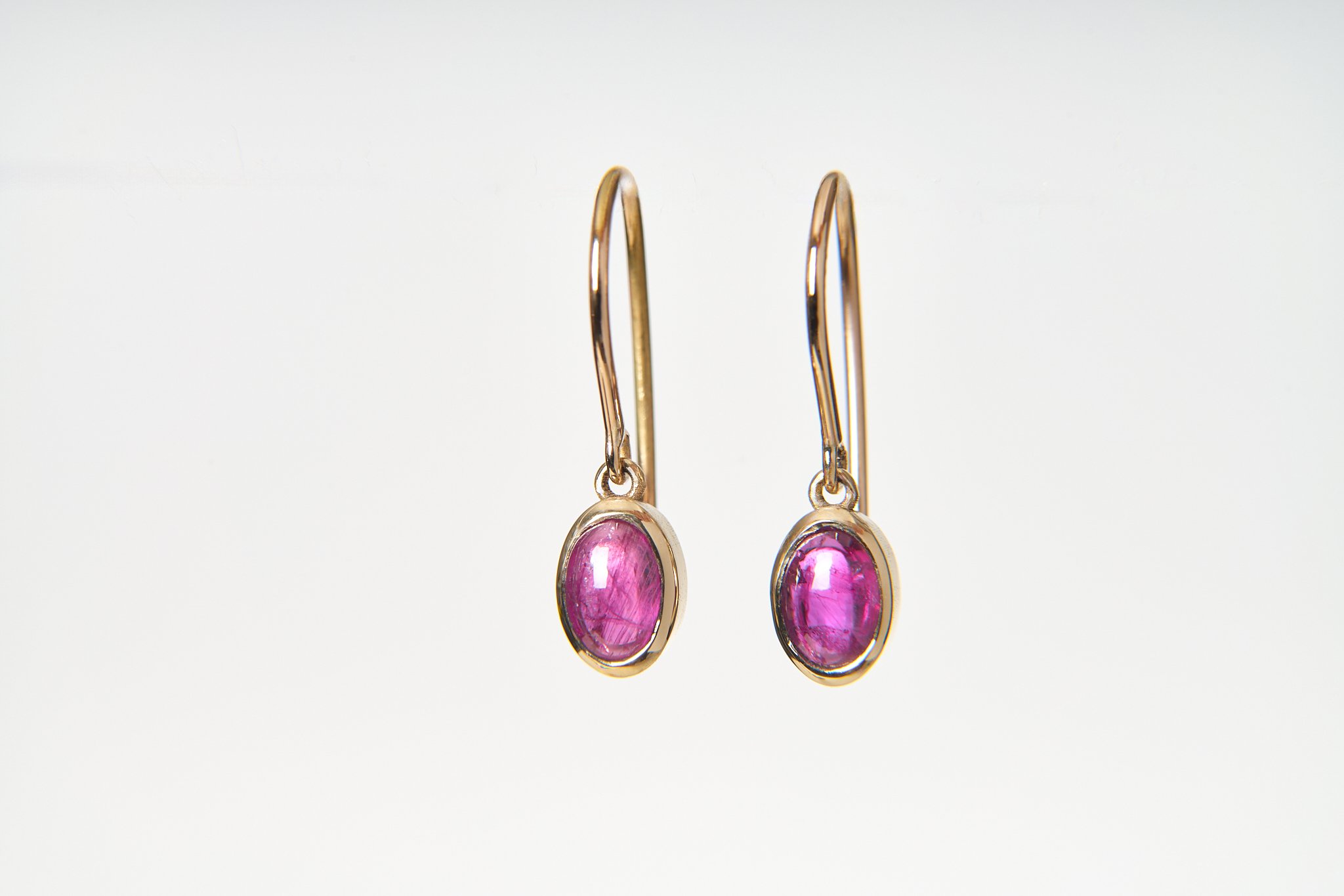 Ruby Cabochon Earrings