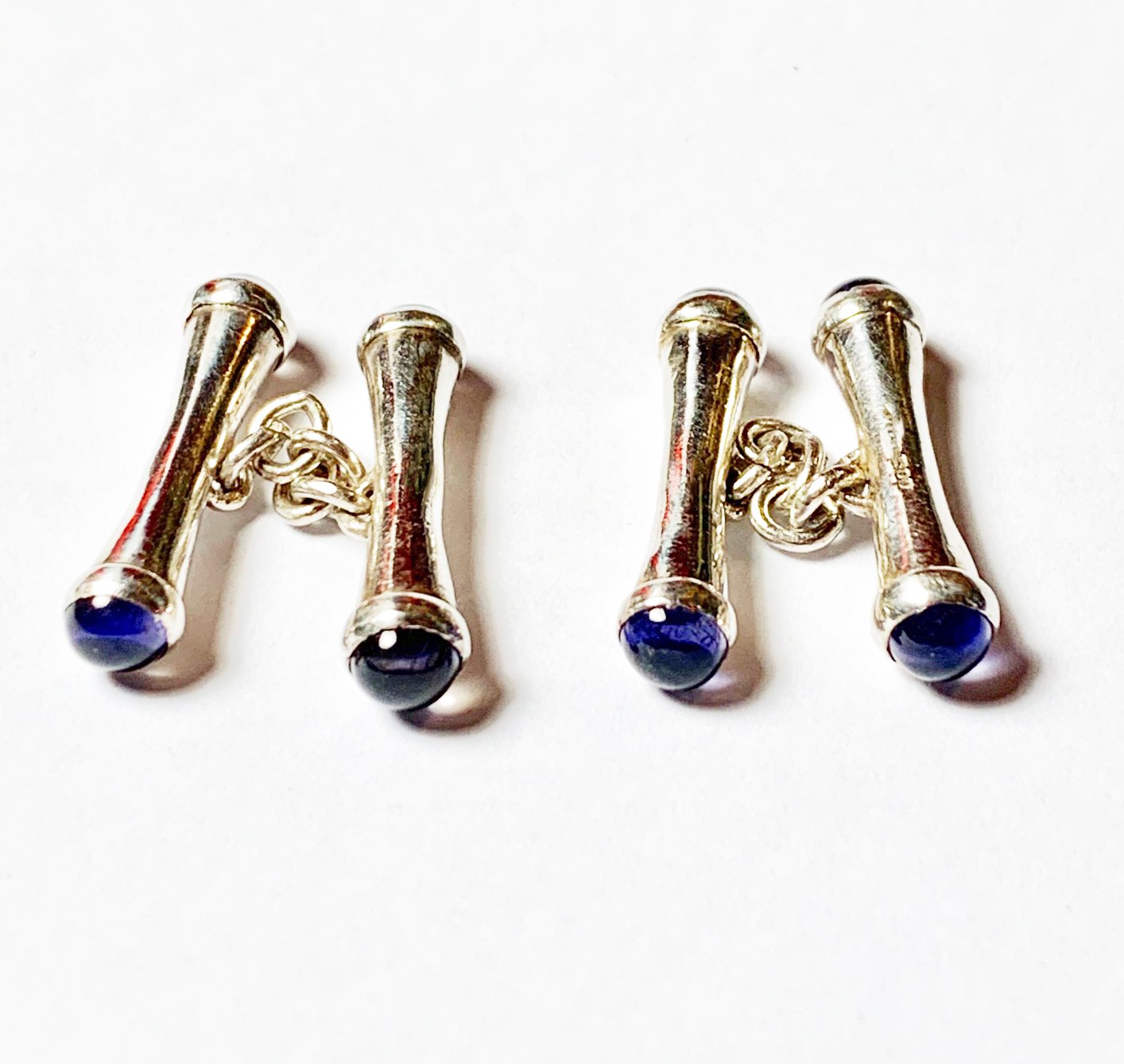 Iolite Silver Cufflink