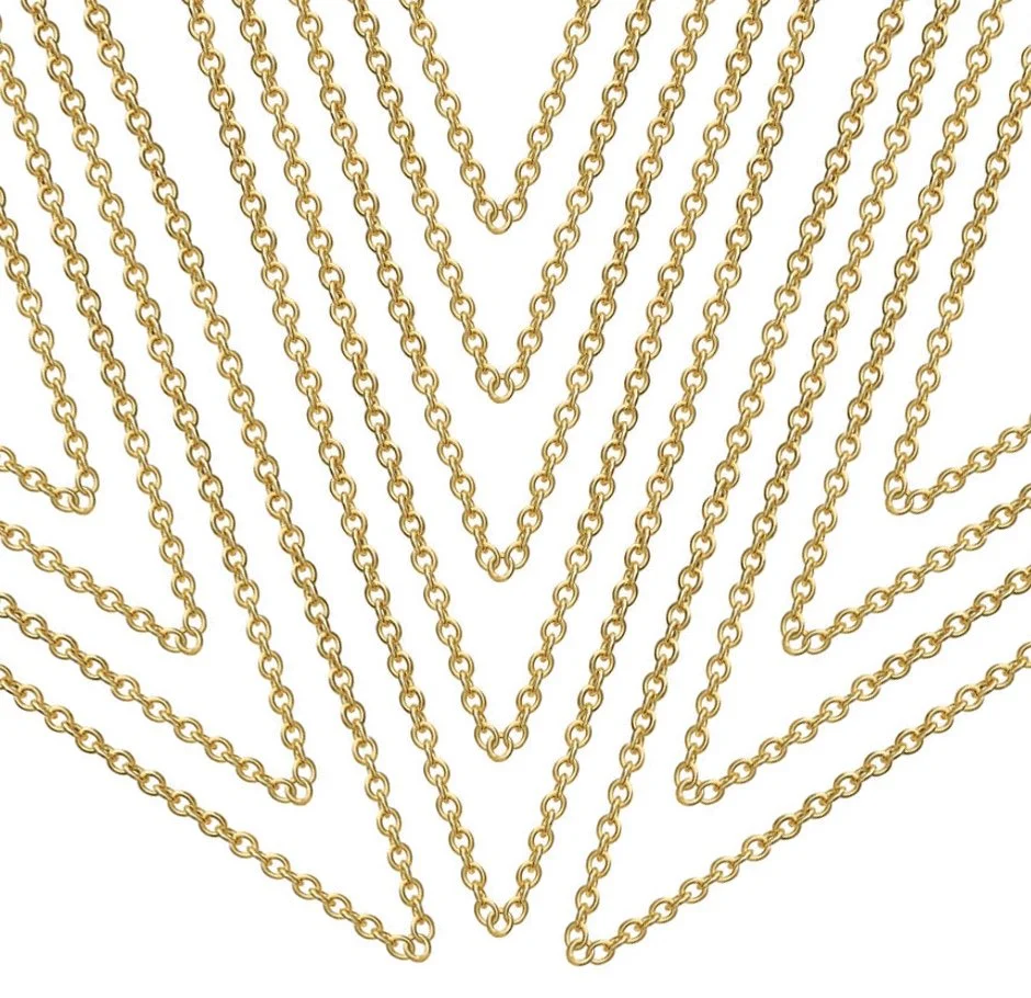 18k and 9k Gold Trace Chain Necklaces