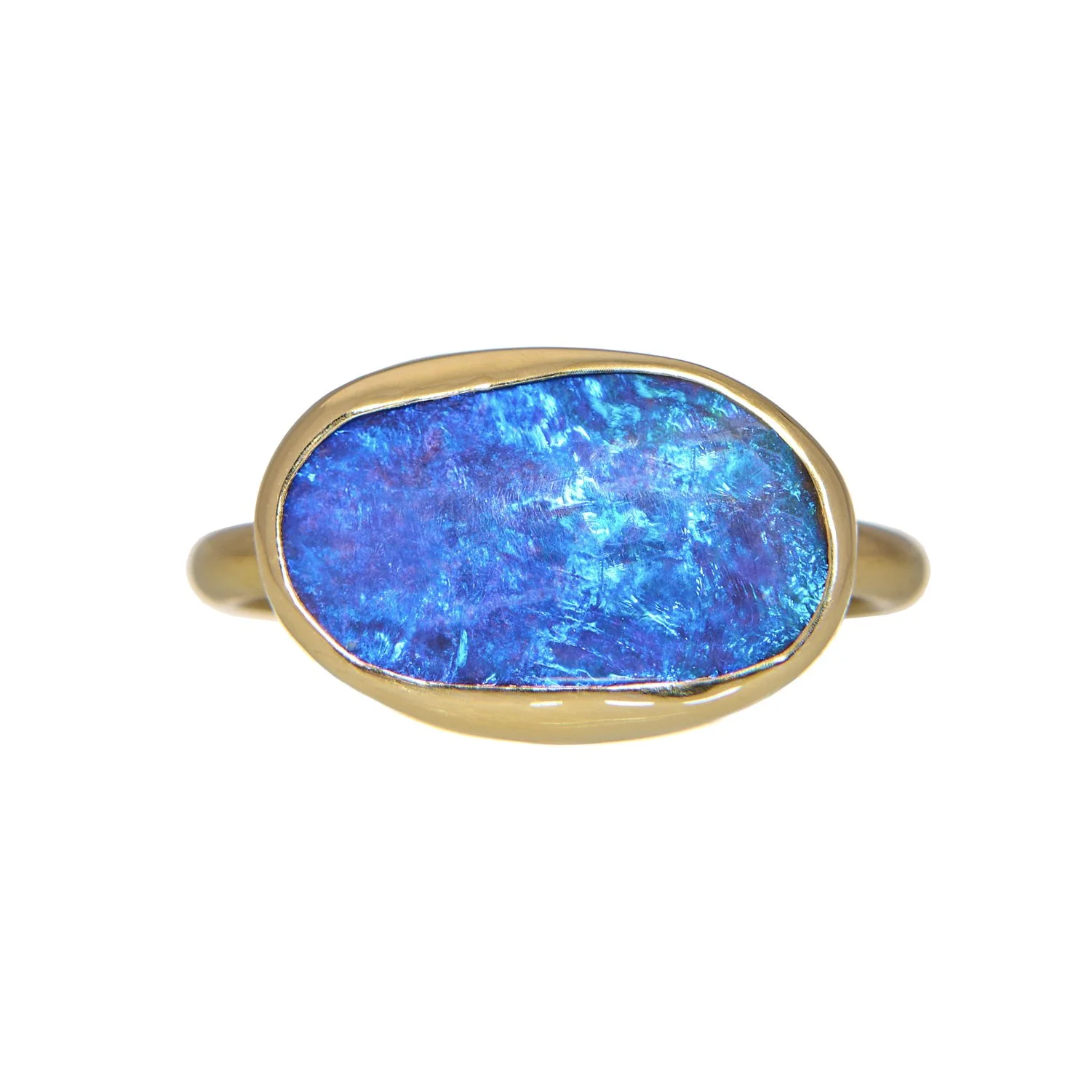 Boulder Opal gold ring
