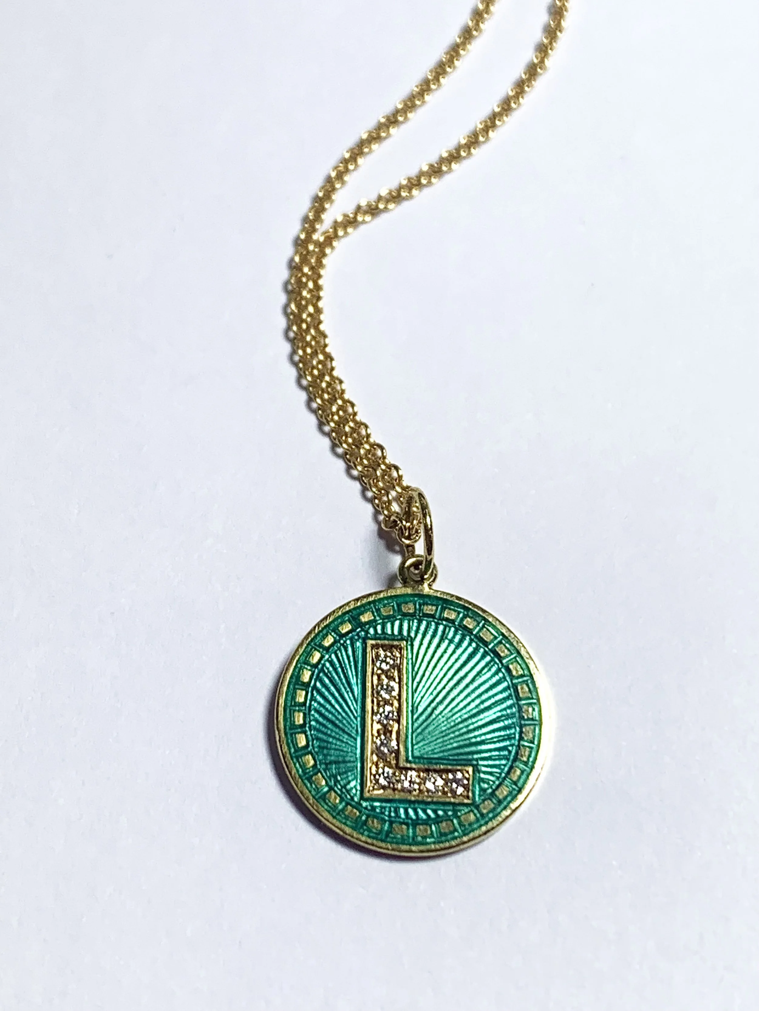 Inital Gold Charm with diamonds (Copy)