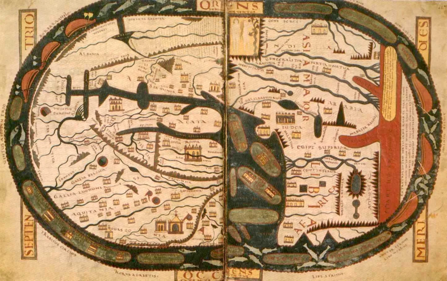 The Beatus Map 1050AD