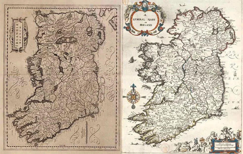 Ireland, the Mercator map of 1570 and the Down Survey map 1658