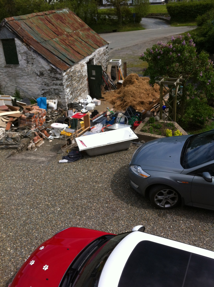 The chaos of the garden in renovation