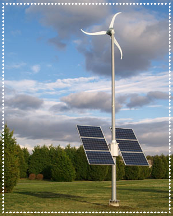 A LITTLE FURTHER DOWN THE LINE A WIND TURBINE WILL ADD TO OUR BATTERY BANK AND SELF- SUFFICIENCY.
