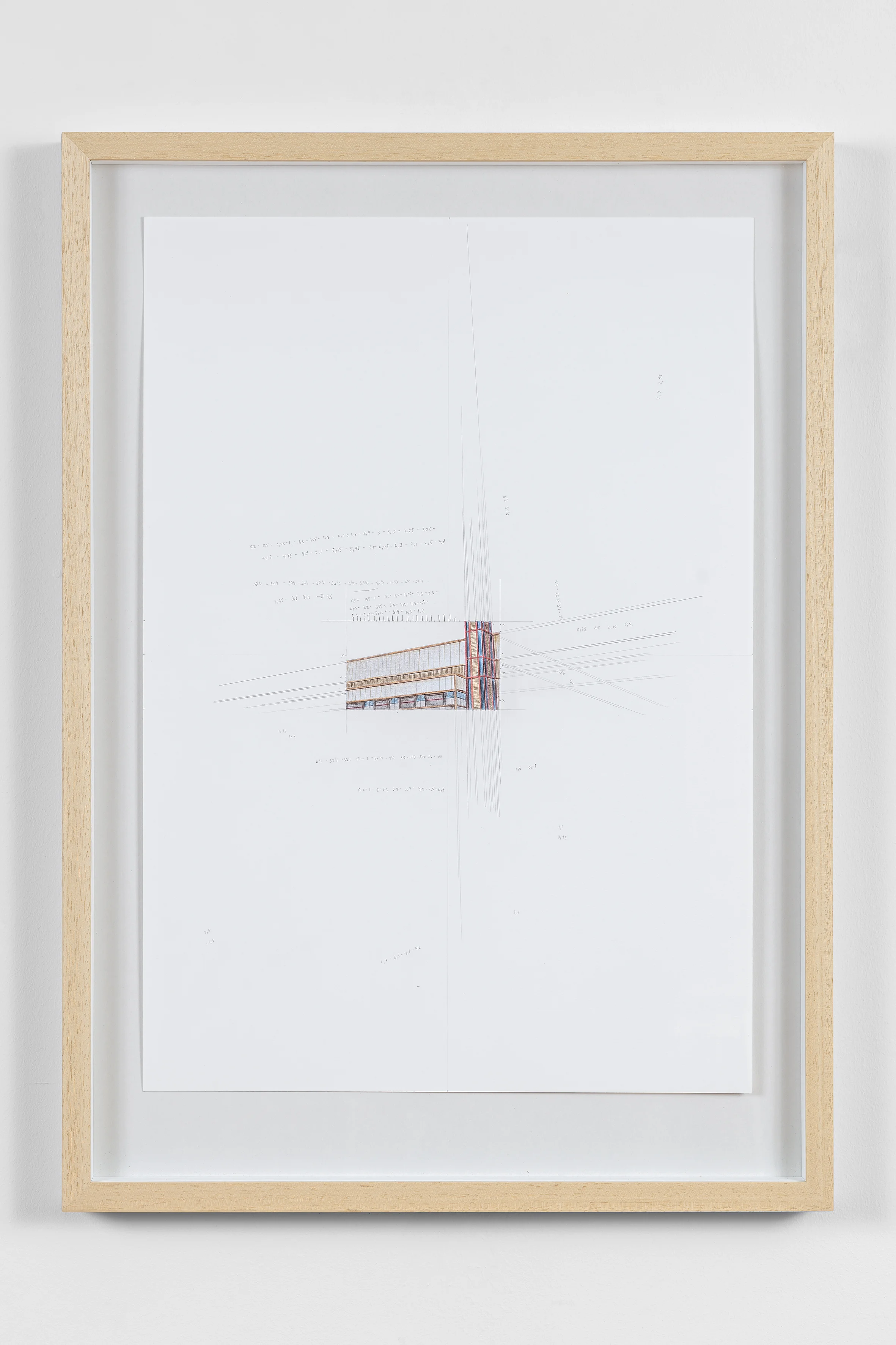 Architecture Unfolded in Time IX, pencil and c-print on paper, 59,5 x 42 cm, 2010.
