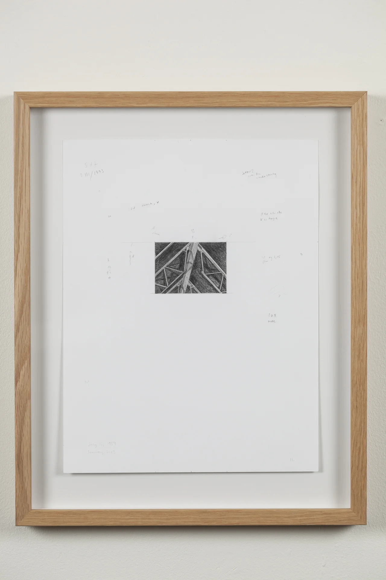 Study (Office Building for Bethlehem Pacific Steel Corporation), pencil on pape r, 32 x 25 cm, 2013.