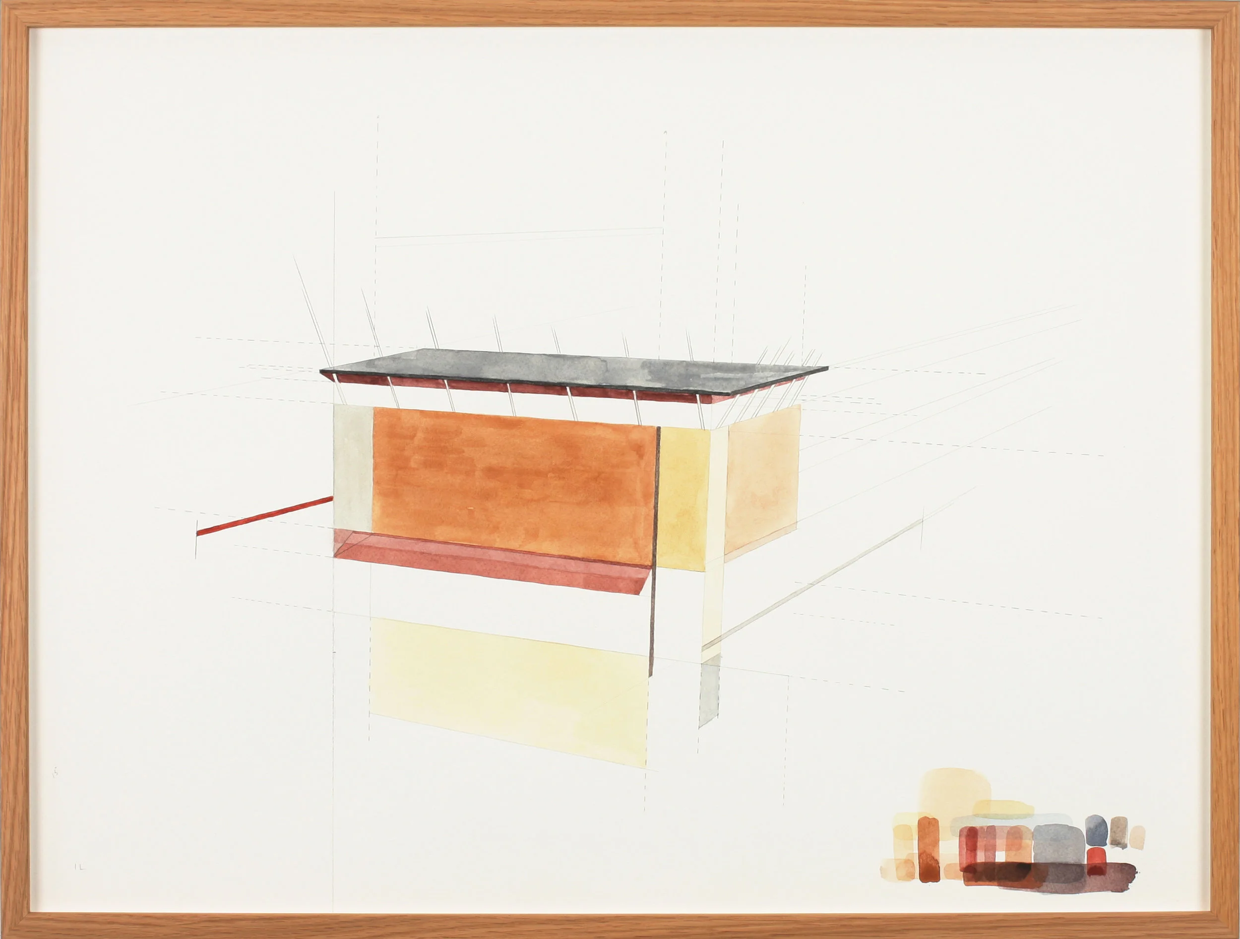  Brown component, pencil and water colour on paper, 50 x 67 cm, 2012-14. 