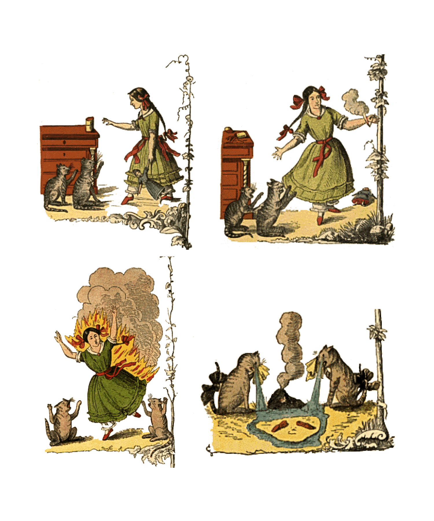And here we have a very nice and 19th-century German children's storybook illustration that, when read backwards, illuminates the restorative power of grief