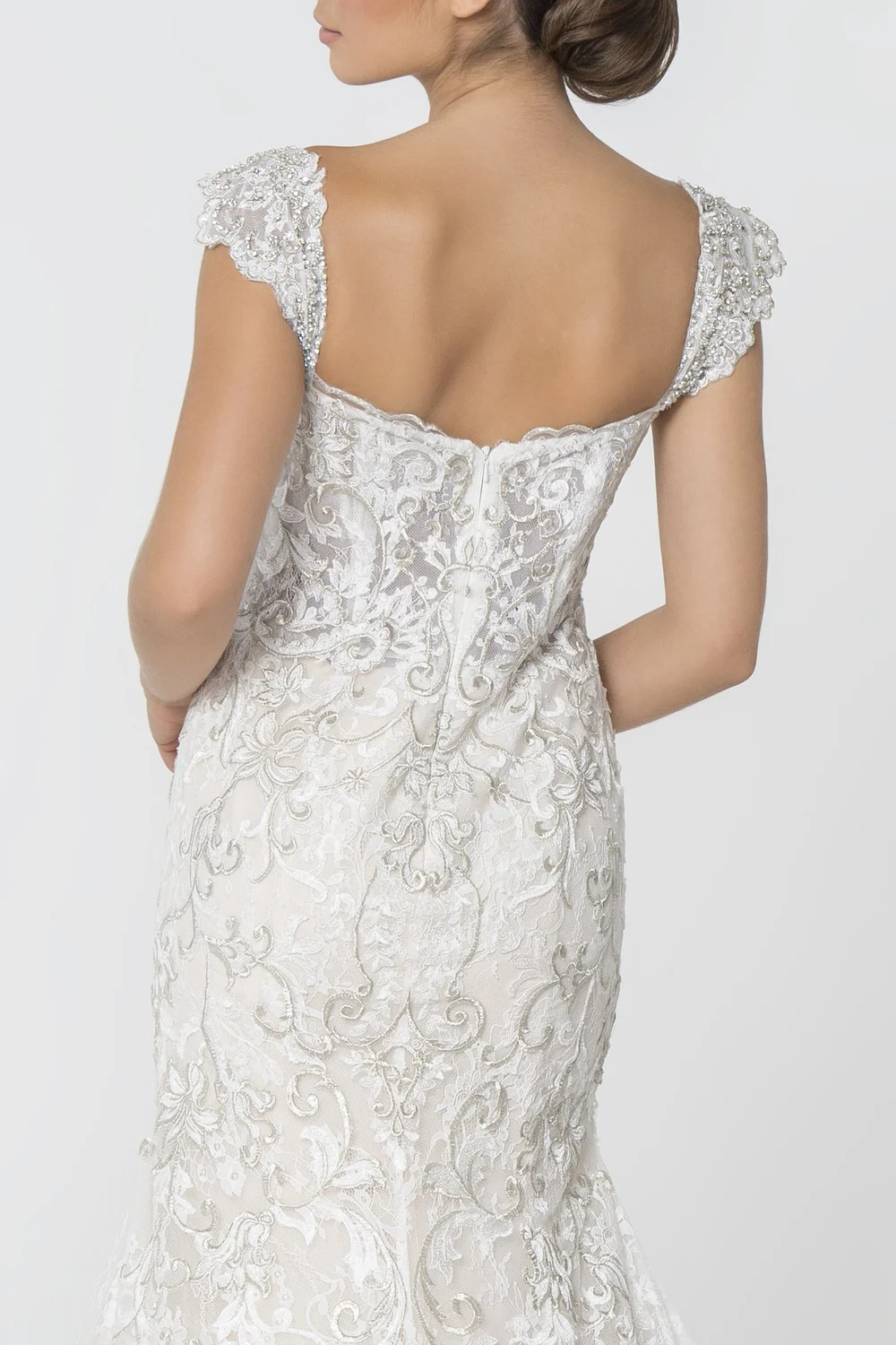 GL2822 Jewel and Embroidery Embellished Mesh Wedding Gown Dress Haute Couture House GL2822 Jewel and Embroidery Embellished Mesh Wedding Gown Dress Haute Couture House