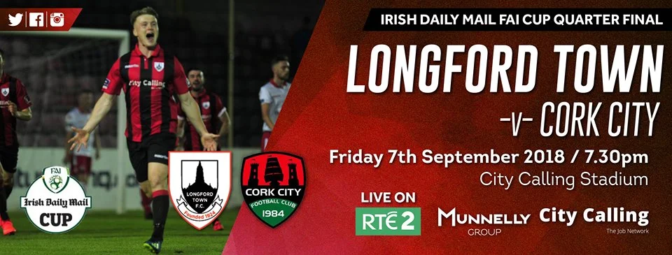 First Division outfit, Longford Town host last seasons double winners Cork City in the live game on RTE this Friday night. 