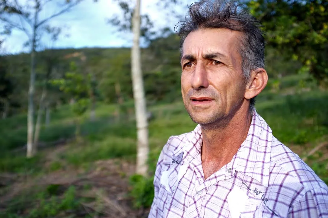Eight months of dry heat has left plants struggling to produce fruit. The farmer pictured above simply had no coffee production as of May, during the usual peak of harvest. Zero.