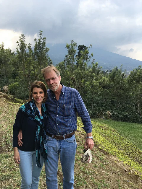 Lucía Zelaya with her husband, Ronny Asensio