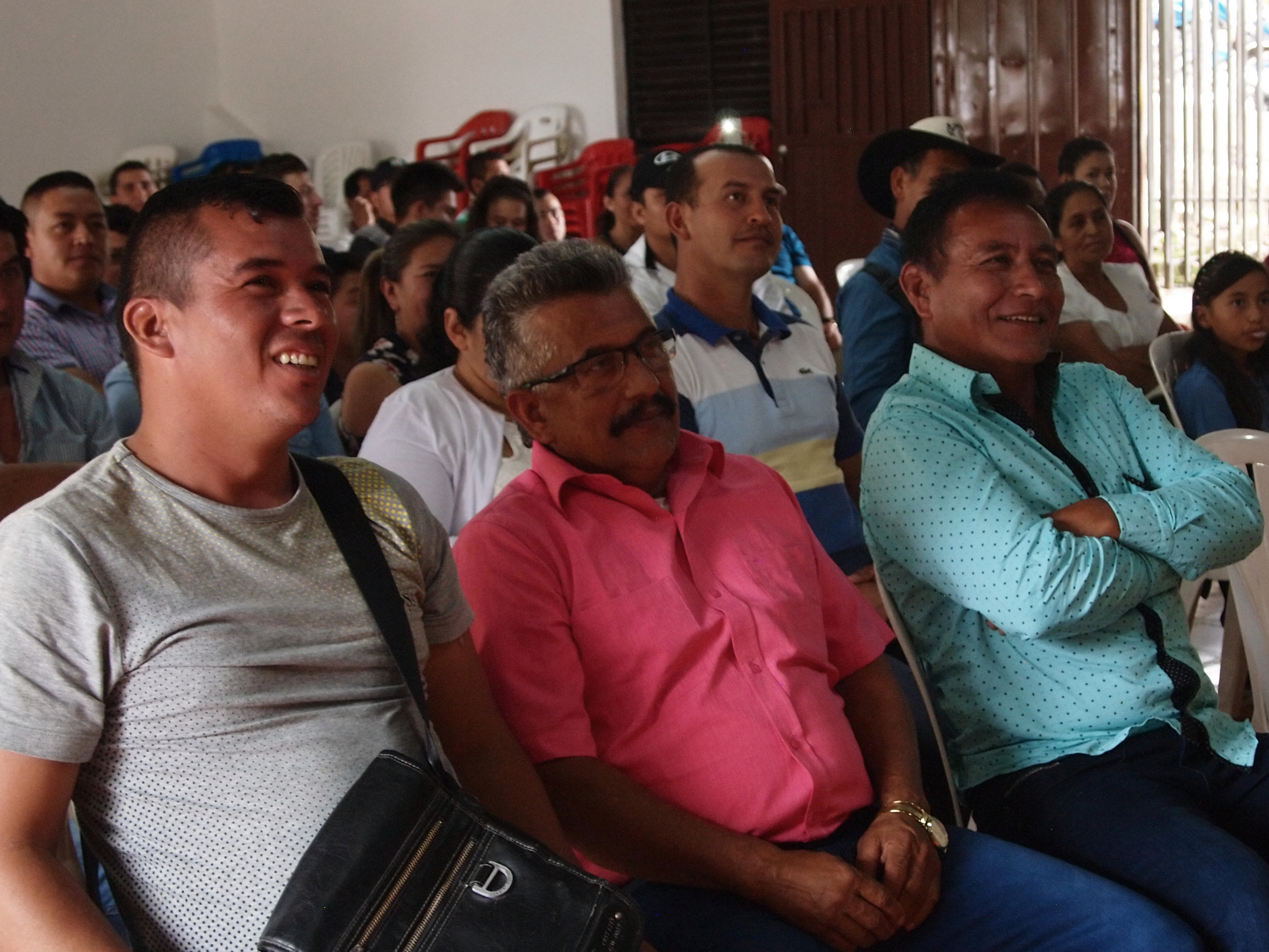 Jhon Molano, Ivan Molano and  Hernando Gomez, producers from Planadas, Tolima