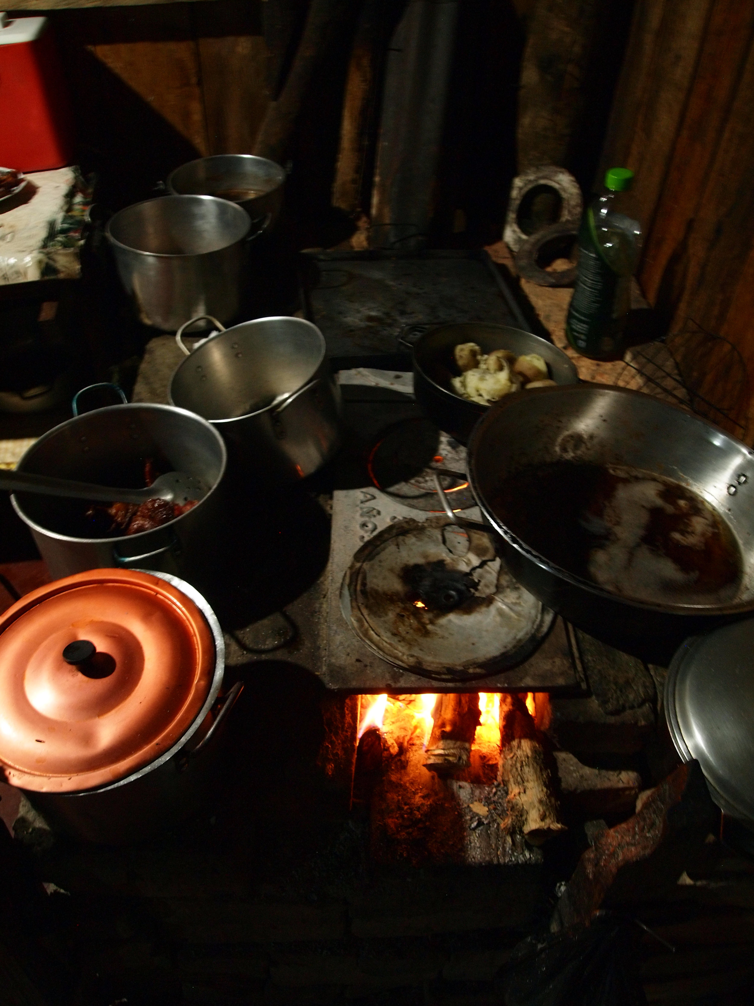 Dinner cooked by Maria Bercelia Martinez, La Marimba, Acevedo, Huila