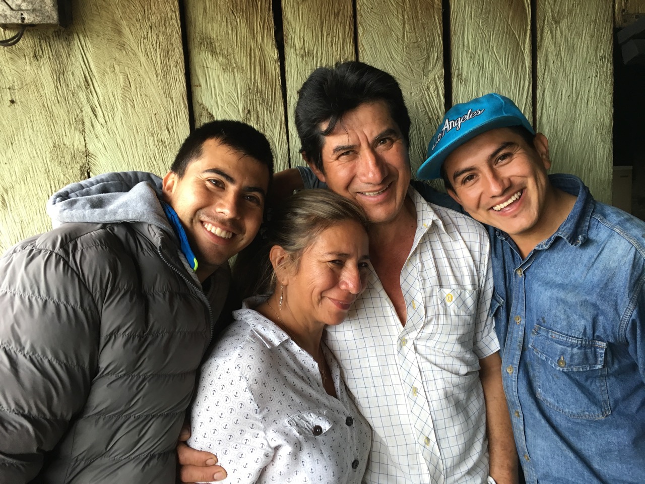 Maria with her husband Jose Erazo, and sons Diego and Daniel.