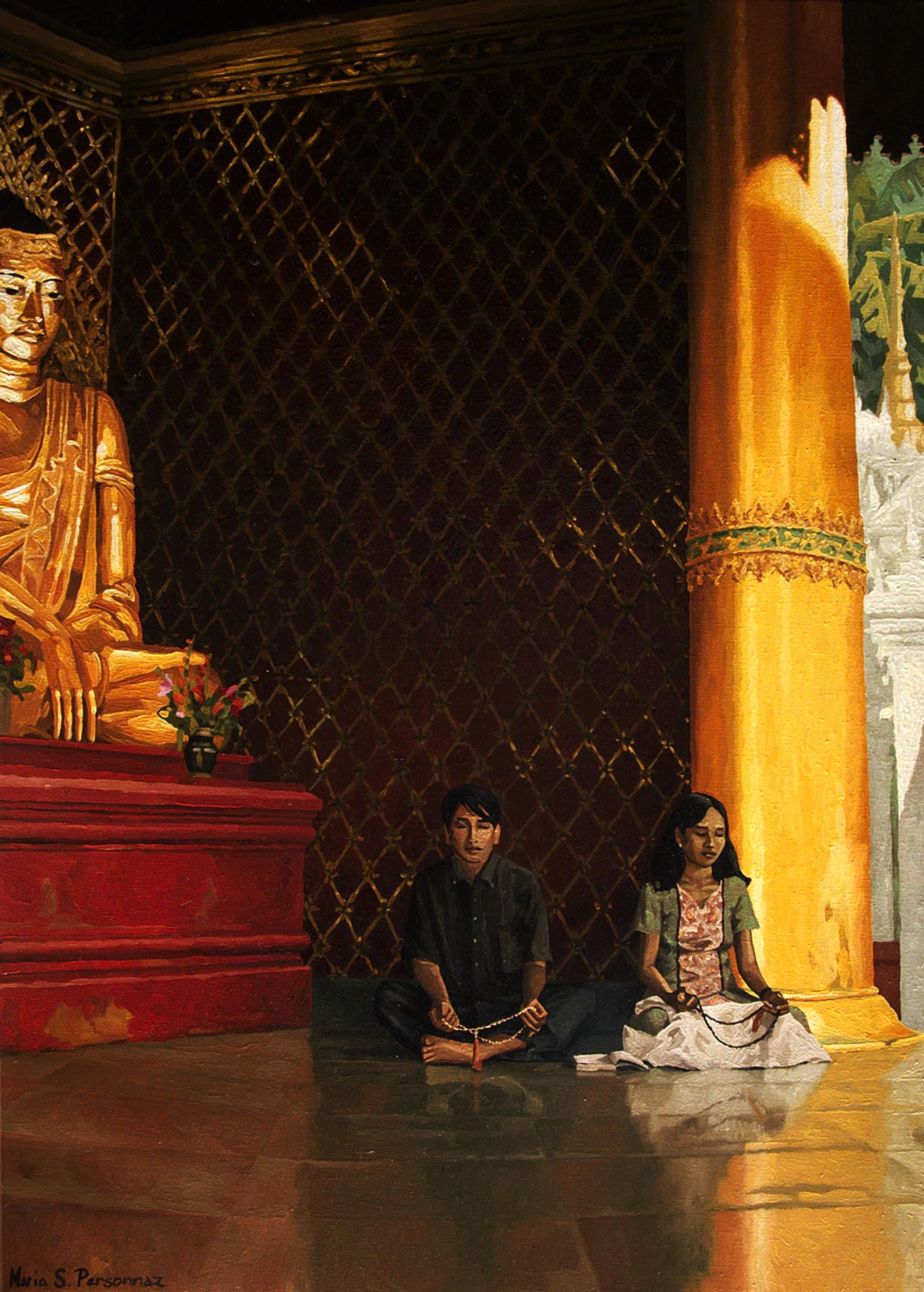 Couple au Shwedagon, Yangon