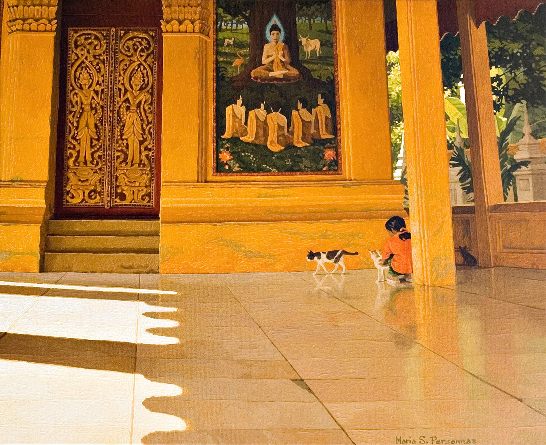 Temple jaune à Vientiane