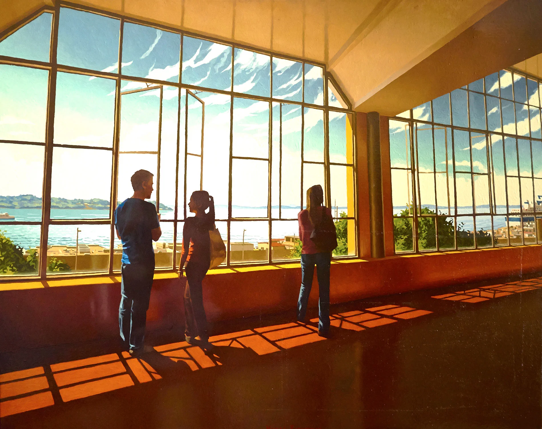Conversation in front of the Pacific