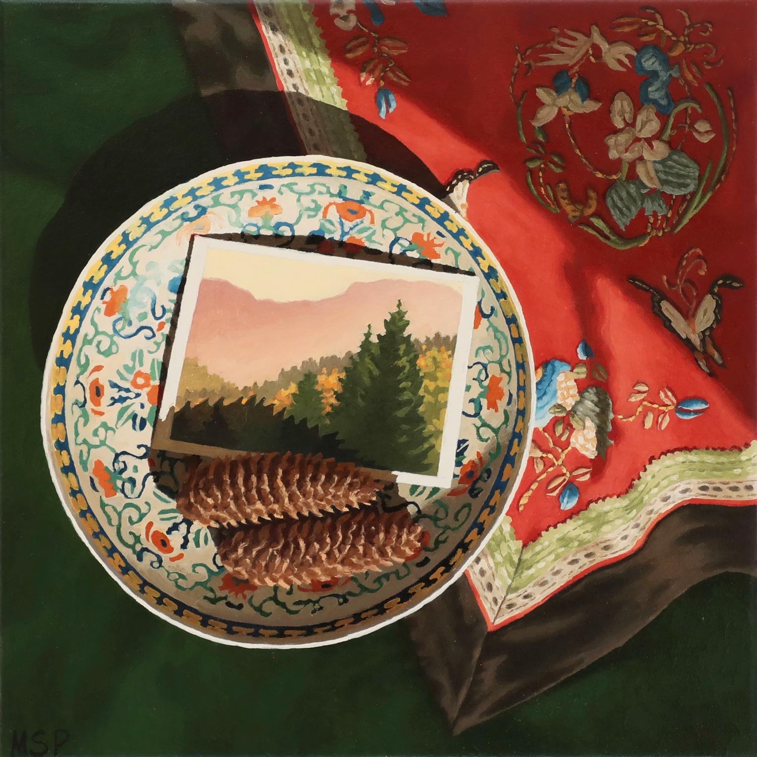 Embroidery and forest