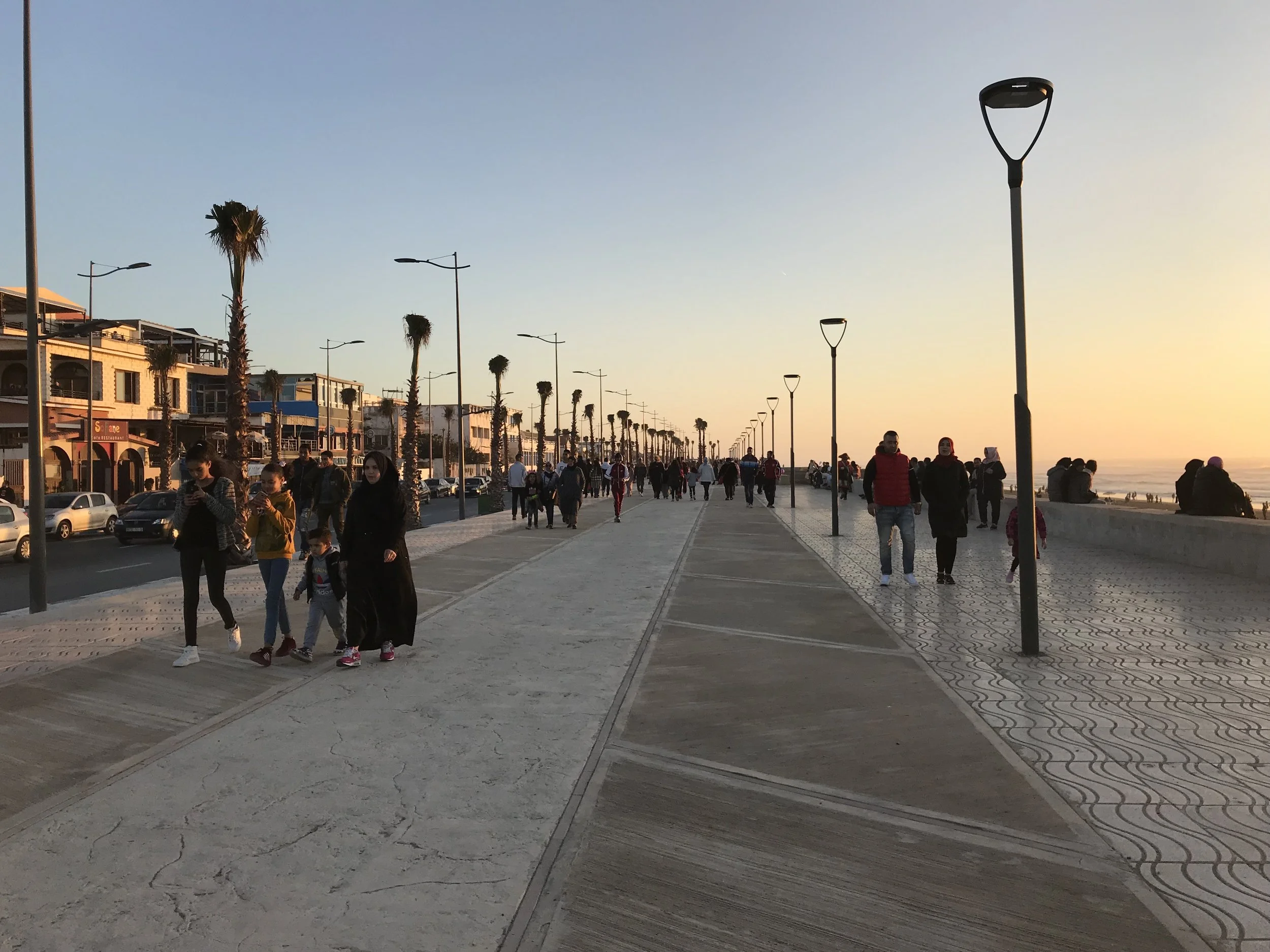 The Kenitra boardwalk. Photo Credit: Ammarah Rehman, 2018