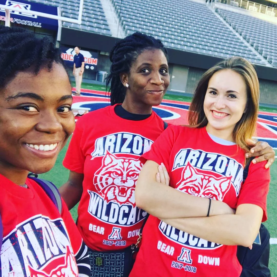 Valeriia (right) at the University of Arizona. Photo credit: Voronkova, 2018