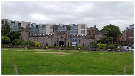 The famous green outside Dublin Castle, Dublin. Photo credit: McCann, 2018