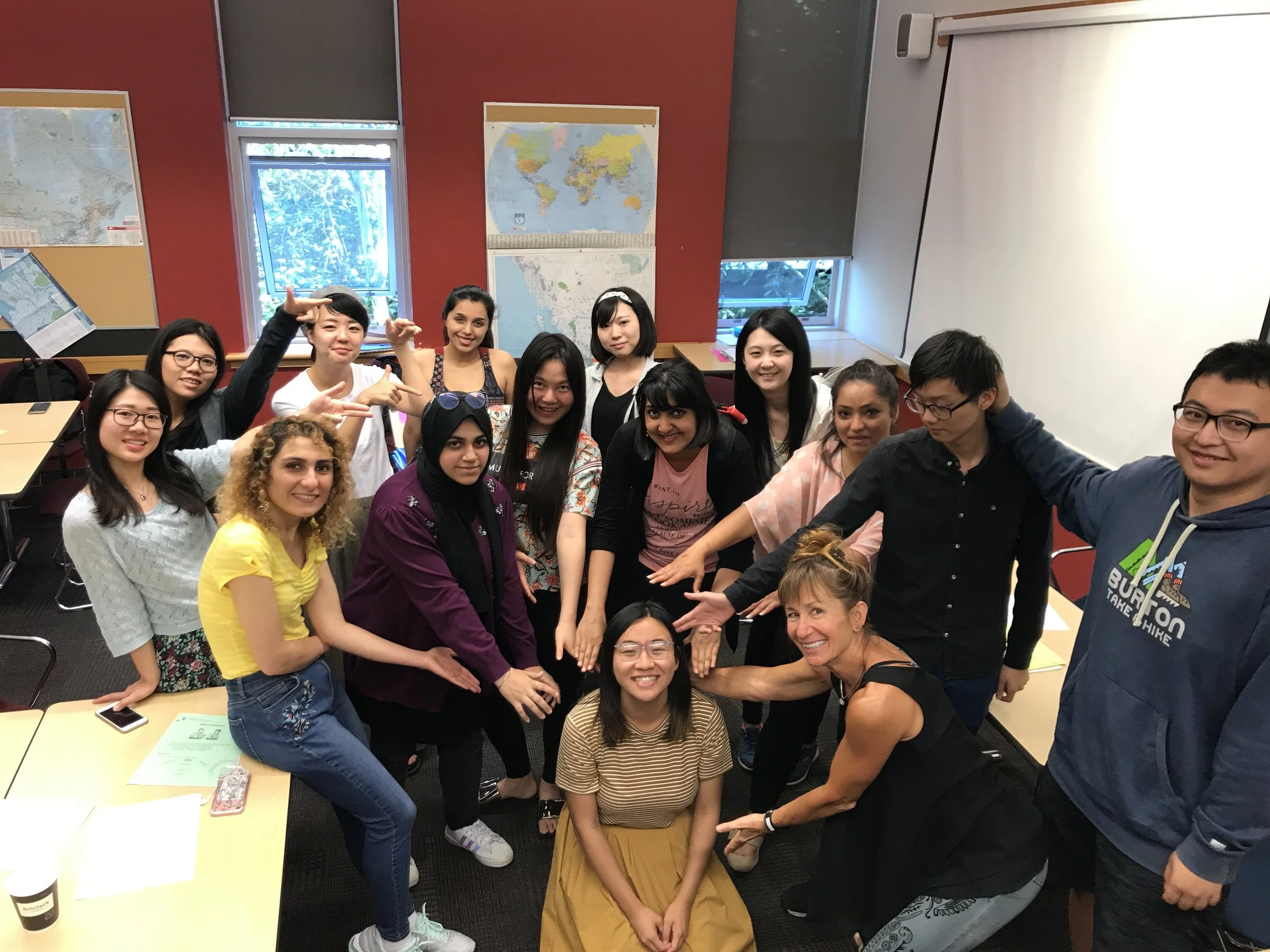 Students in EAP (English for Academic Purposes) course at the English Language Institute. Photo Credit: Hitomi Hara, 2017