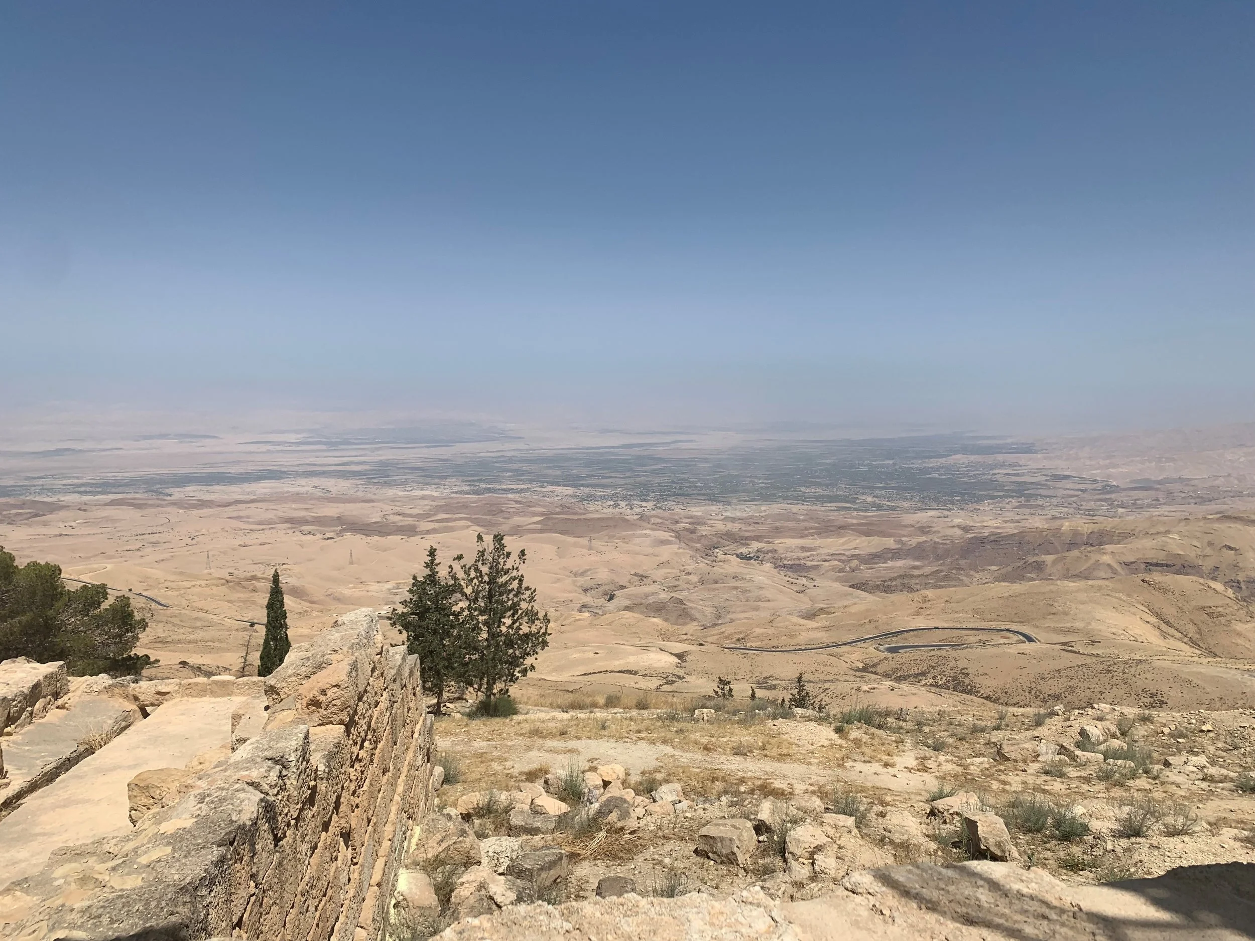Mt. Nebo. A view I wish to see every time I close my eyes. According to some scriptures, this was where Moses saw the Promised Land before he died. There are a plethora of olive trees and shady spots for when you're elevated in the heat! Photo credit: Russo, 2019