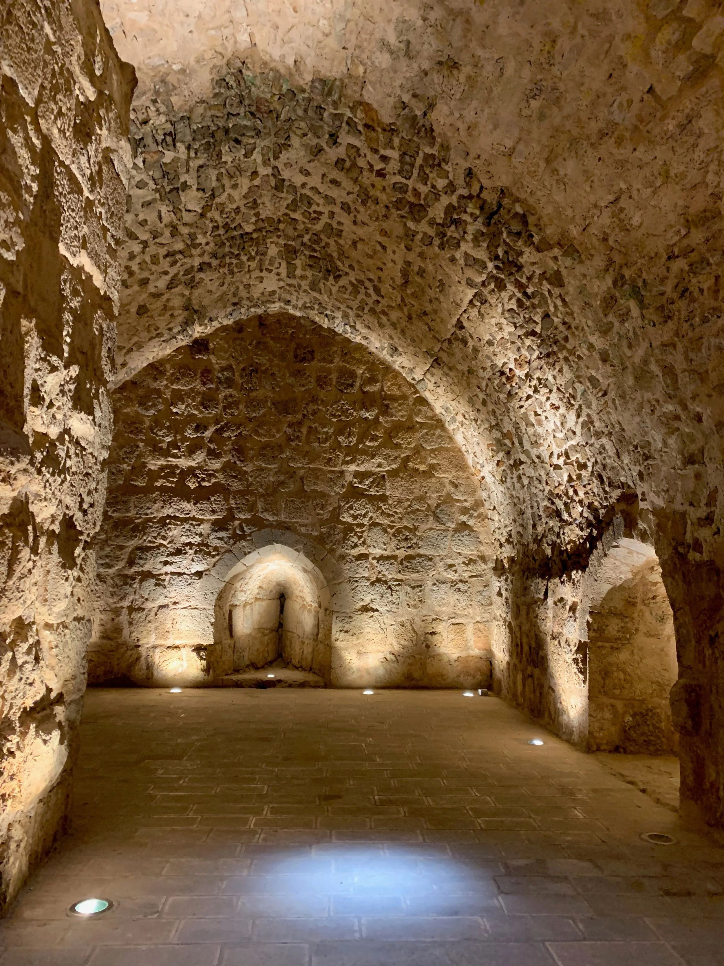 Ajlun Castle! One of our last excursions visited here. It's so nice and cool inside – no need for air-conditioning here! Photo credit: Russo, 2019