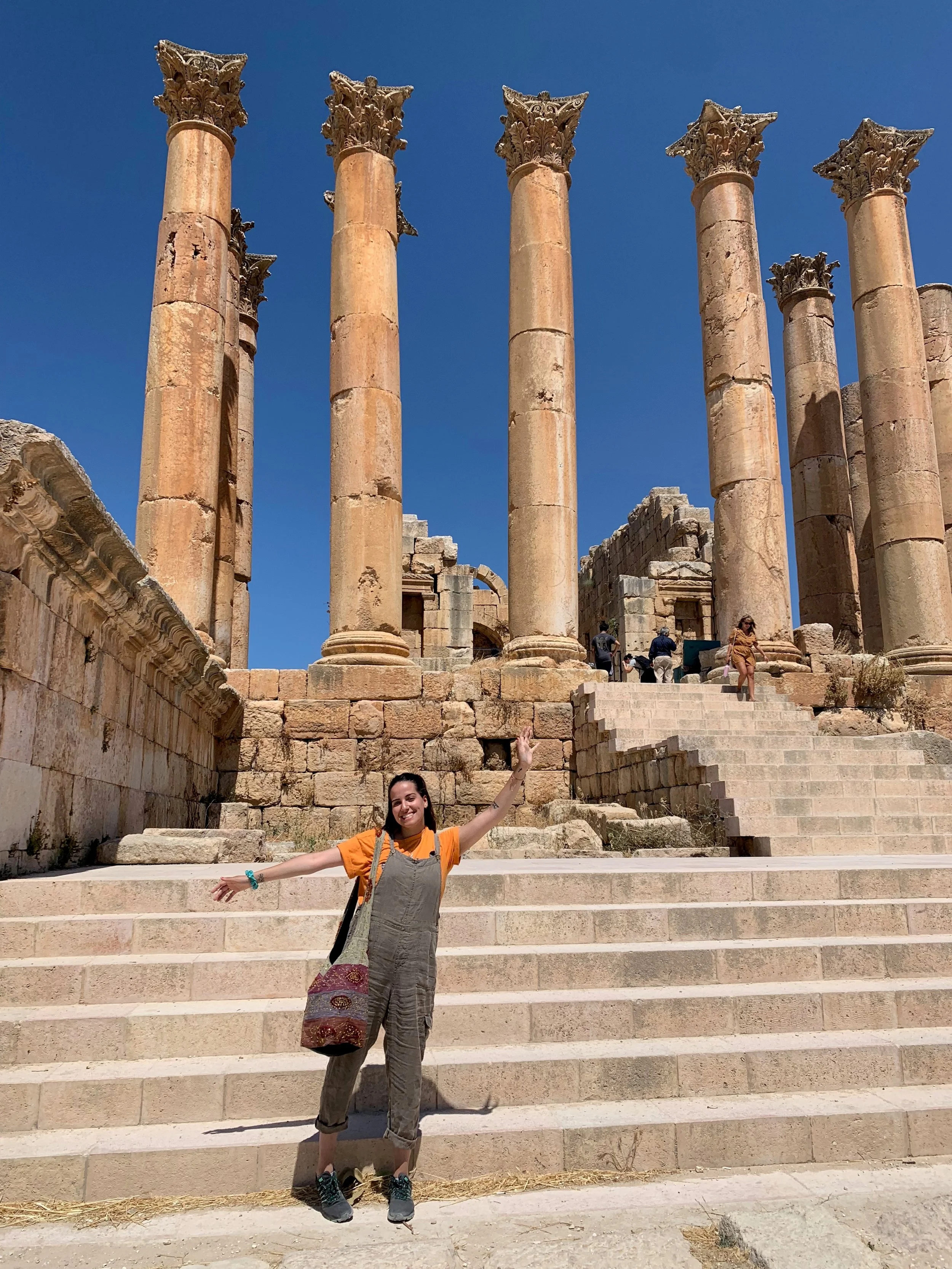 Also on this excursion we visited Jerash. Here is me in the ruins of this Roman city! Photo credit: Russo, 2019
