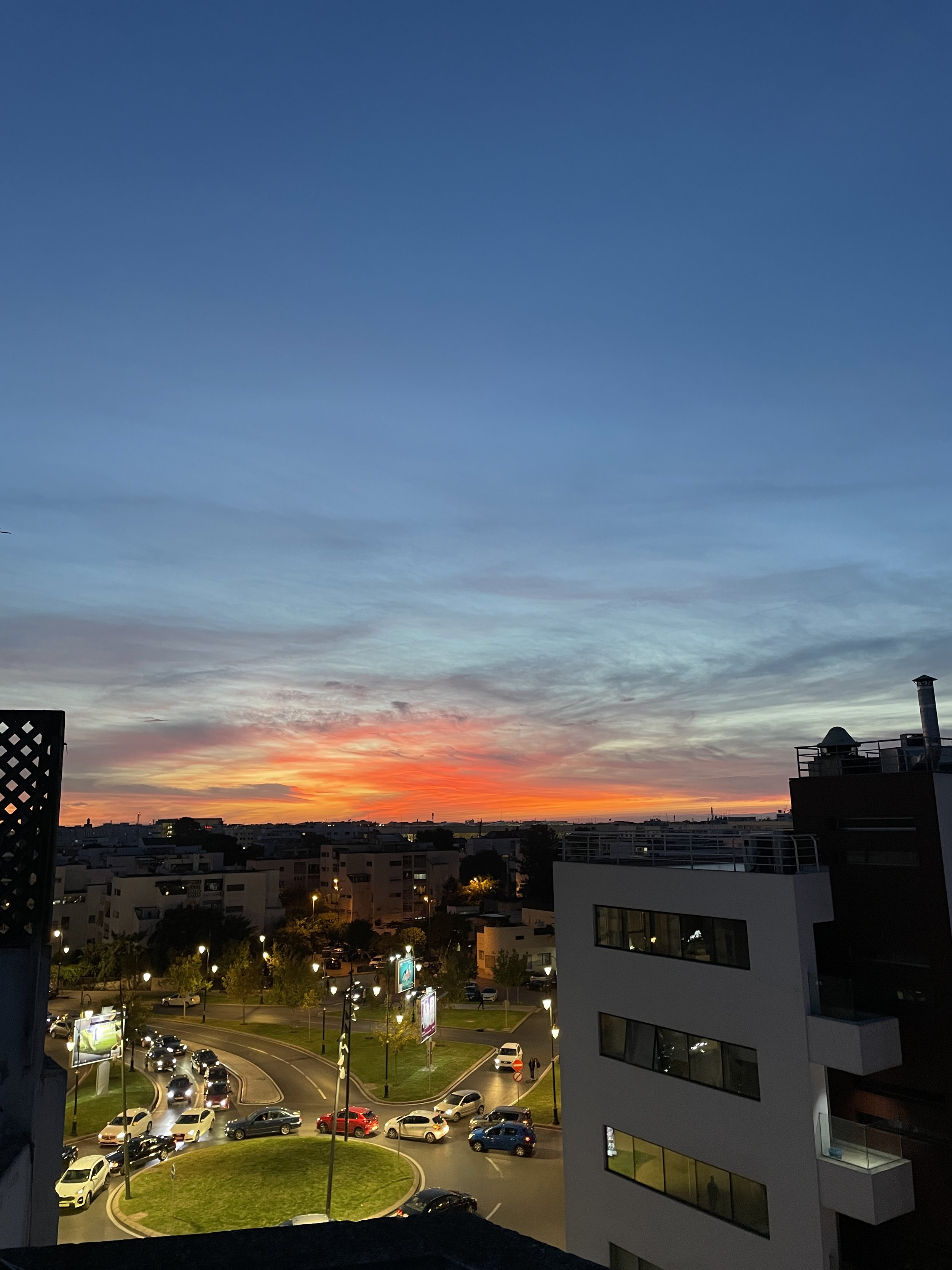  The view from the roof of my host family's apartment building, where I'd often go to spend time after school and before dinner. 